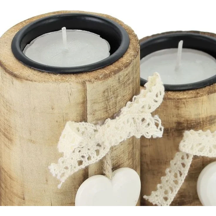 3 Herz Teelichthalter mit Tablett 10041575 – Bild 7