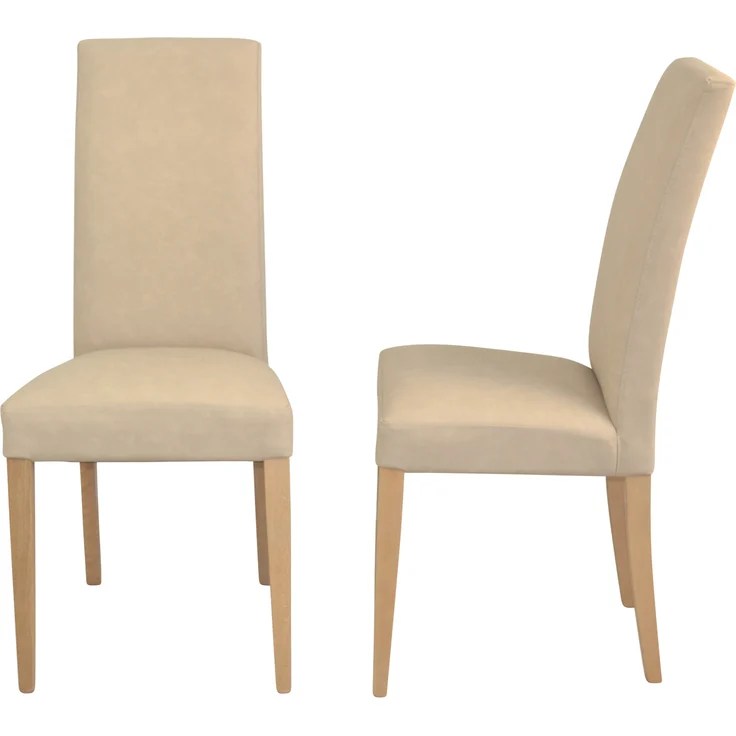 Moderne Eckbankgruppe in Eichedekor, Schenkel 150 x 182 cm, Auszugstisch, Kunstleder beige – Bild 6
