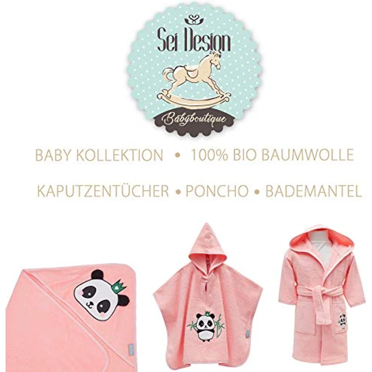 SEI Design Kapuzenhandtuch aus 100% BIO Baumwolle Frottee, Frottee (1-St), inkl. Geschenkverpackung – Bild 6