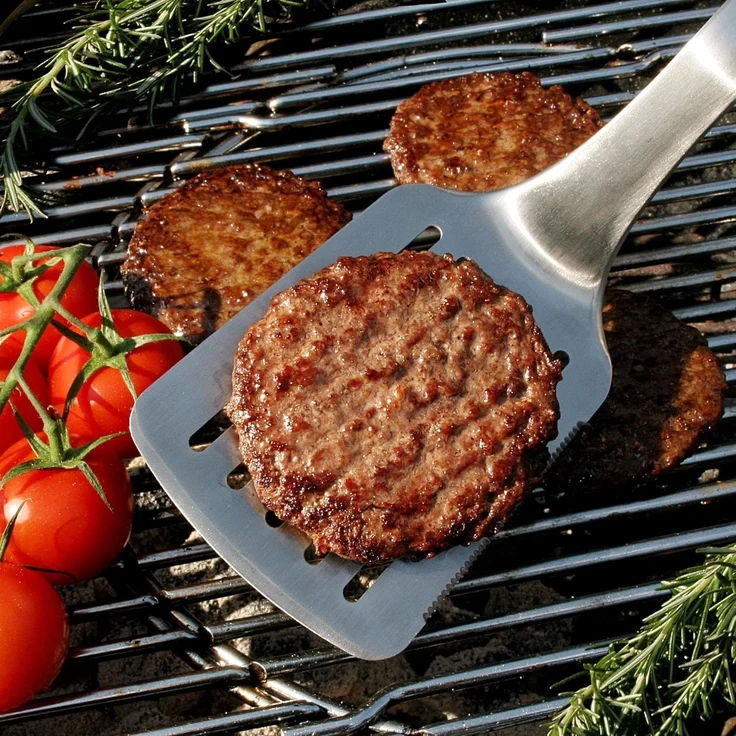 wenco Grillwender mit integrierter Schneide, 51 cm, Edelstahl/Kunststoff, Hitzebeständig, ergonomischer Griff, Pfannenwender mit Aufhängung und Griffmulden, Silber – Bild 5