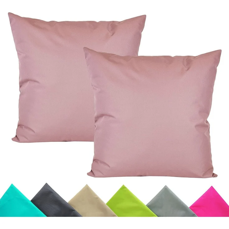 JACK Kissenbezüge 2er Set 40x40cm Outdoor Wasserfest, (2 Stück), 2x Kissenhülle, strapazierfähig, wasserabweisend, Innen & Außen – Bild 1