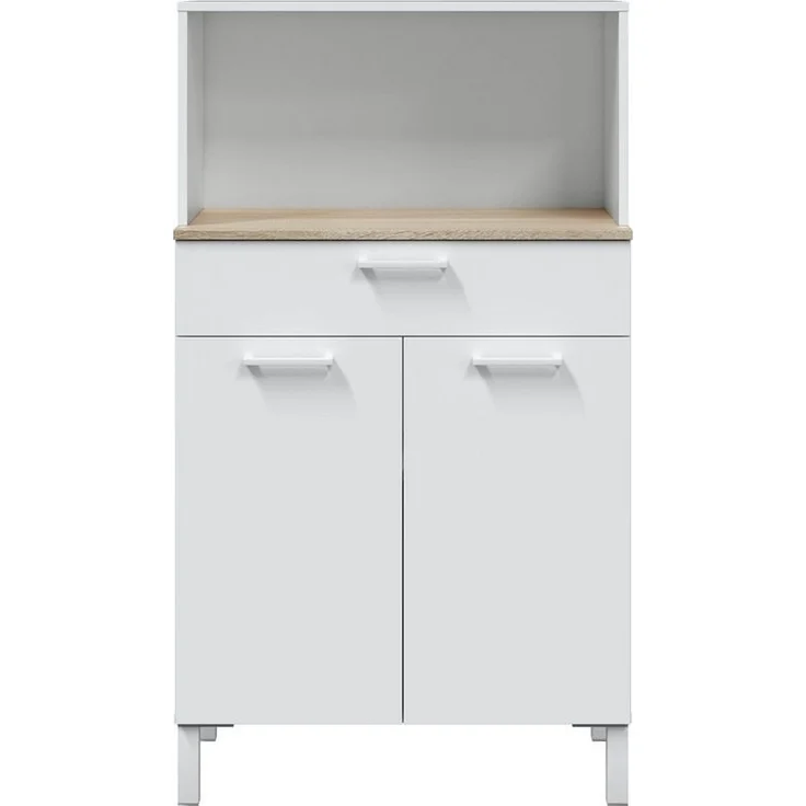 habeig Küchenbuffet Küchenschrank, Singleküche, Mehrzweckschrank, weiß, gross Tiefe ca. 40 cm – Bild 2