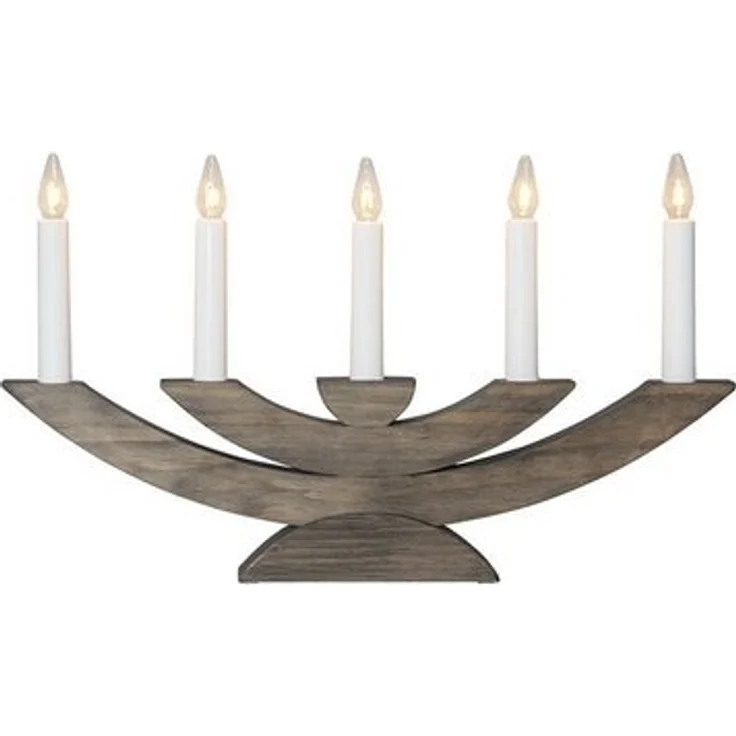 Fensterleuchter ''Navida'', 5-flammig, Holz,Farbe: braun, 42x24cm, 3W, 230V – Bild 3