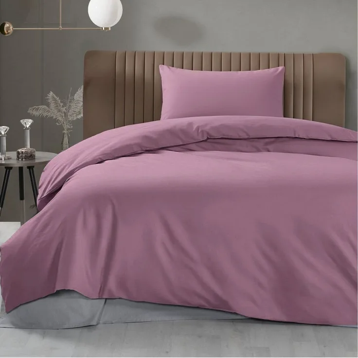 DecoHomeTextil Heimtextilmanufaktur Bettwäsche Set Bettgarnitur mit Reißverschluss Polycotton Uni