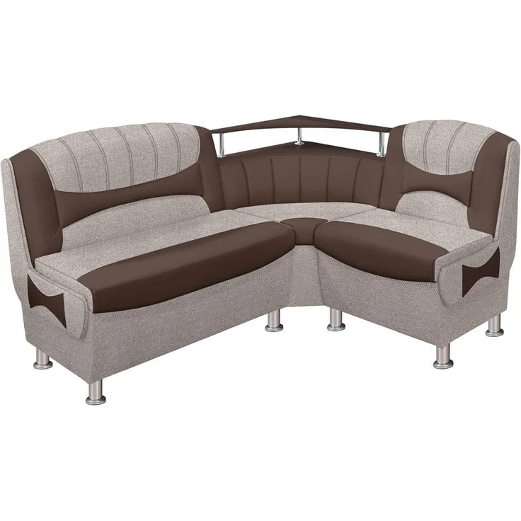 Rodnik Eckbank "Samba New", Braun, Sitze gepolstert, mit Stauraum und Ablage, ?164cmx128 cm – Bild 2