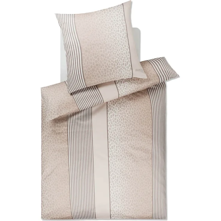JOOP! Bettwäsche Leo 4112 07 Cream Mako Satin 200 x 220 + 2x 80 x 80 cm