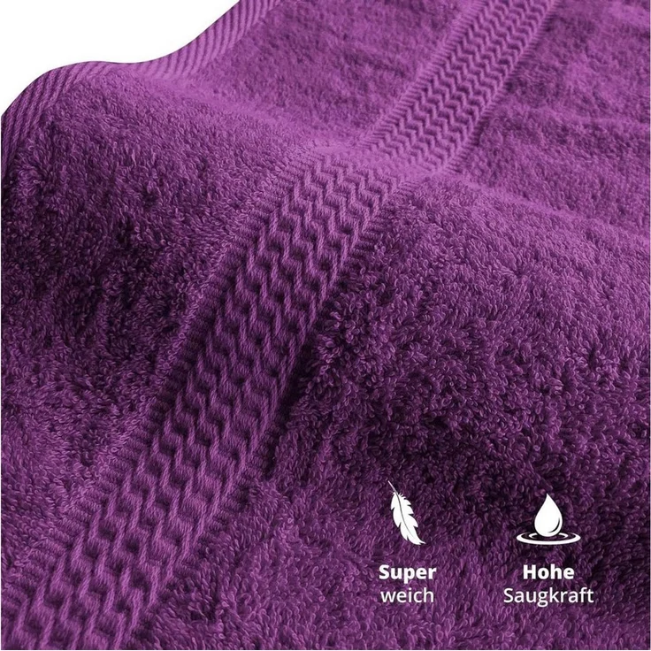 TRENDBUY24 Handtuch Set Handtücher Duschtücher Gästetücher Baumwolle Frottee Premium 4er Set, 100% Baumwolle (4-St), Duschtuch – Bild 2
