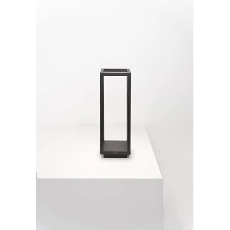 Zafferano, Home Pro Lampe, Wiederaufladbare und Kabellose Tischlampe mit Touch Control, Geeignet für den Innen- und Außenbereich, Dimmer, 3000 K, Höhe 29,4 cm, Farbe Dunkelgrau – Bild 3