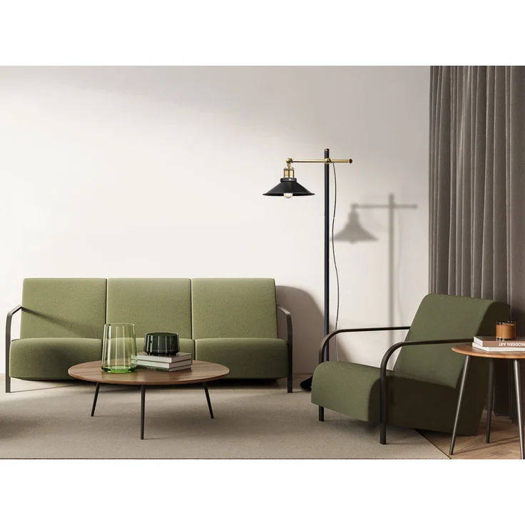 Stehlampe, Altmessing, schwarz, LENIUS – Bild 5