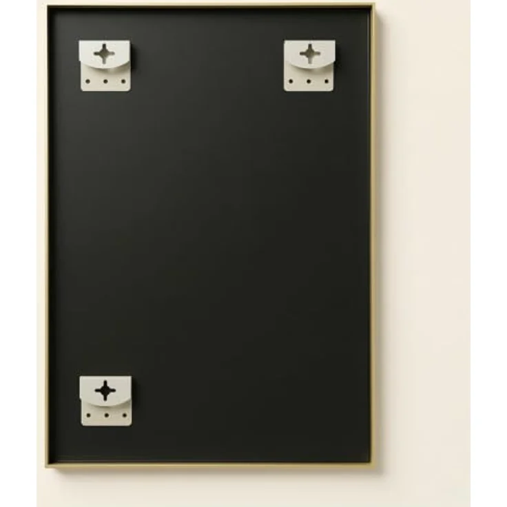 EDAXO Rechteckiger Wandspiegel VINKEL, 70 x 50 cm, Aluminiumrahmen, erhältlich in Gold und Weiß – Bild 5