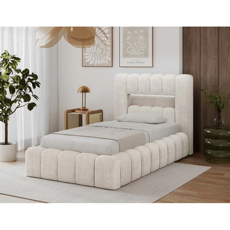 Bett Lamica 90x200 + Holzrahmen/Standardlift/ Box für Bettzeug – Jarell – Bild 2