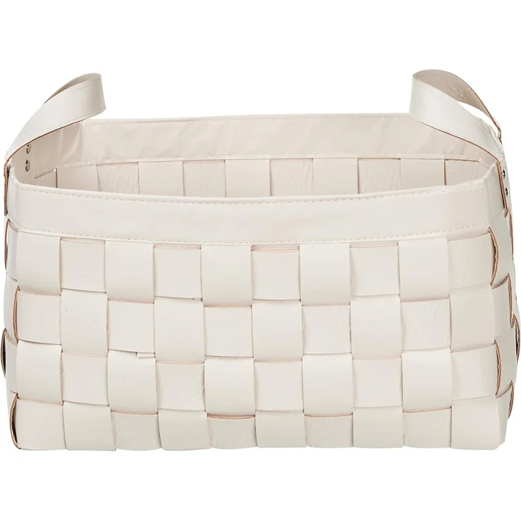 Aufbewahrungskorb 2er Set SIPPAR Kunstleder Beige – Bild 6