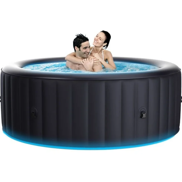 mSpa Whirlpool Aurora U-AU062 aufblasbarer Whirlpool, (Whirlpool Outdoor 6 Personen, Luxus Garten Pool, Whirlpool aufblasbar, Whirlpool mit Schnellheizsystem, Whirlpool Outdoor winterfest), UVC+ Wasserreinigung, Selbstaufblasendes System, Energiespar-T... – Bild 4