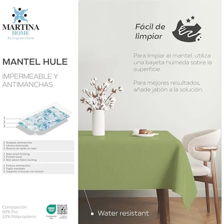 Martina Home Wachstuchtischdecke, grün, 100x140 cm – Bild 5