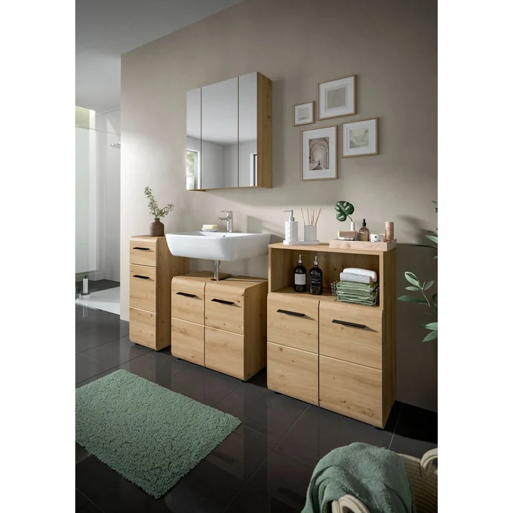 Standschrank (B/H/T: 30x80x30 cm) in Artisan Oak Nachbildung und Artisan Oak Nachbildung – Bild 5