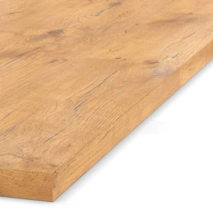 AUPROTEC Tischplatte 28mm Pale Lancelot Oak 100x90 cm I Spanplatte mit 1mm ABS Kante & PU-Verleimung I melaminharzbeschichtet I elegant & wasserabweisend – Bild 5