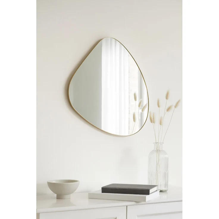 Design Wandspiegel in Gold – Modern, elegant & vielseitig – 52 × 63 cm – Bild 3