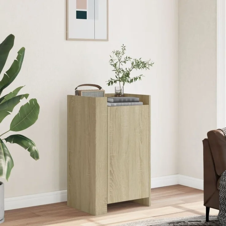 vidaXL Sideboard Sonoma-Eiche 45x35x75 cm Holzwerkstoff 848397 – Bild 1