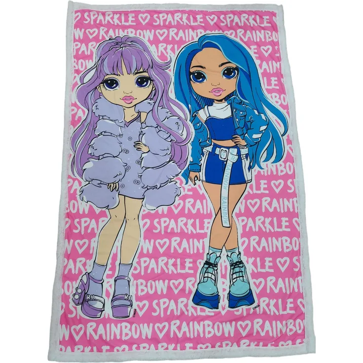 Rainbow High Fleecedecke für Kinder – Gemütliche Sherpa-Qualität, 150 x 100 cm
