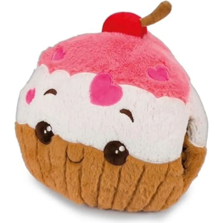 Noxxiez Kuschel-Kissen Handwärmer – Niedliches Kuscheltier für warme Hände Cupcake