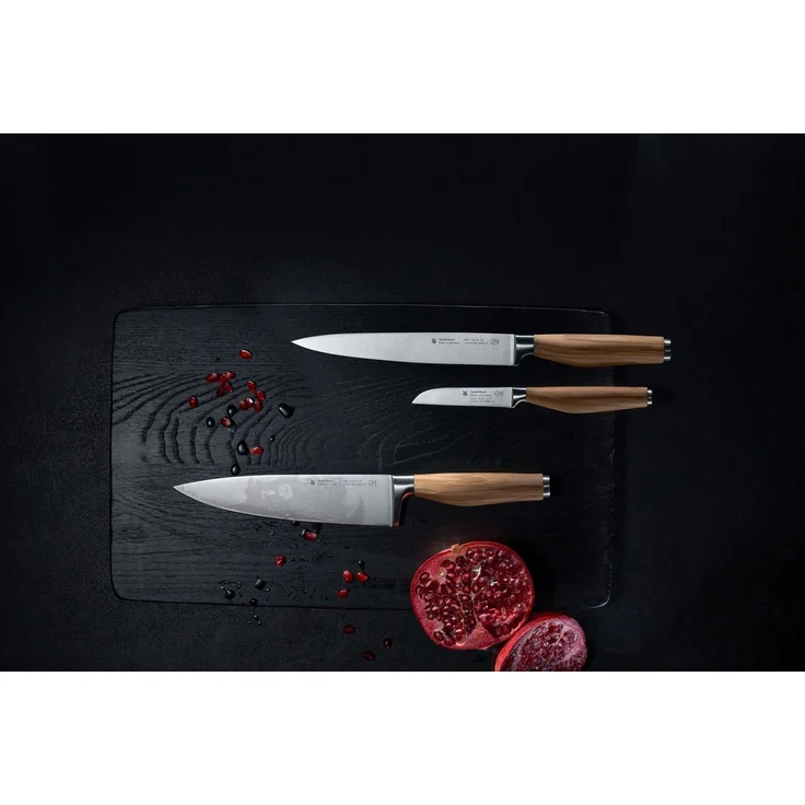 Fleischmesser Grand Wood 20 cm, Holz, Stahl, Silber, Holzfarben, 8 x 3 x 37 cm – Bild 1
