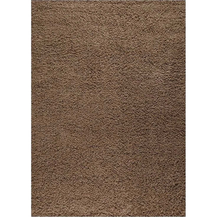 Vimoda Teppich Shaggy, Hochflor-Teppich Uni in Nougat, Rechteckig, Höhe: 30 mm, Einfarbig, Teppich Wohnzimmer, Schlafzimmer, in Hellbraun – Bild 4