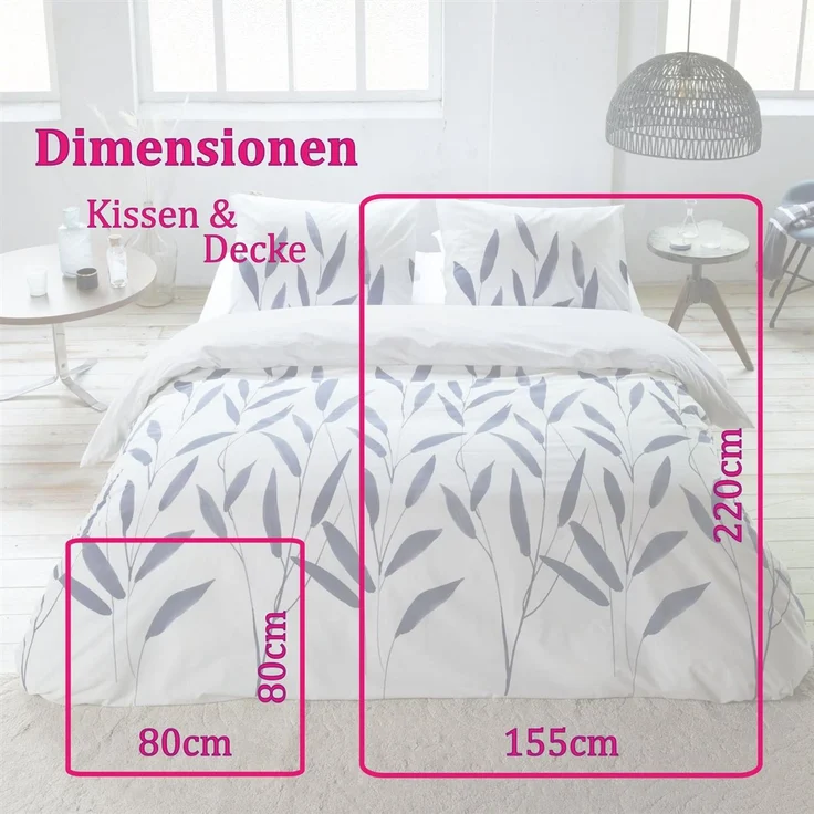 Bettwäsche Walra (155x220cm) Bamboo Branches – Bild 2
