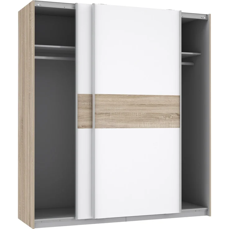 Kleiderschrank >WINNIE< in Sonoma Eiche / Weiss - 170,3x190,5x61,2cm (BxHxT) – Bild 4