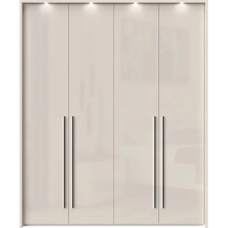 Places of Style Kleiderschrank Piano beige, UV lackiert, Hochglanzfronten, mit Beleuchtung – Bild 2