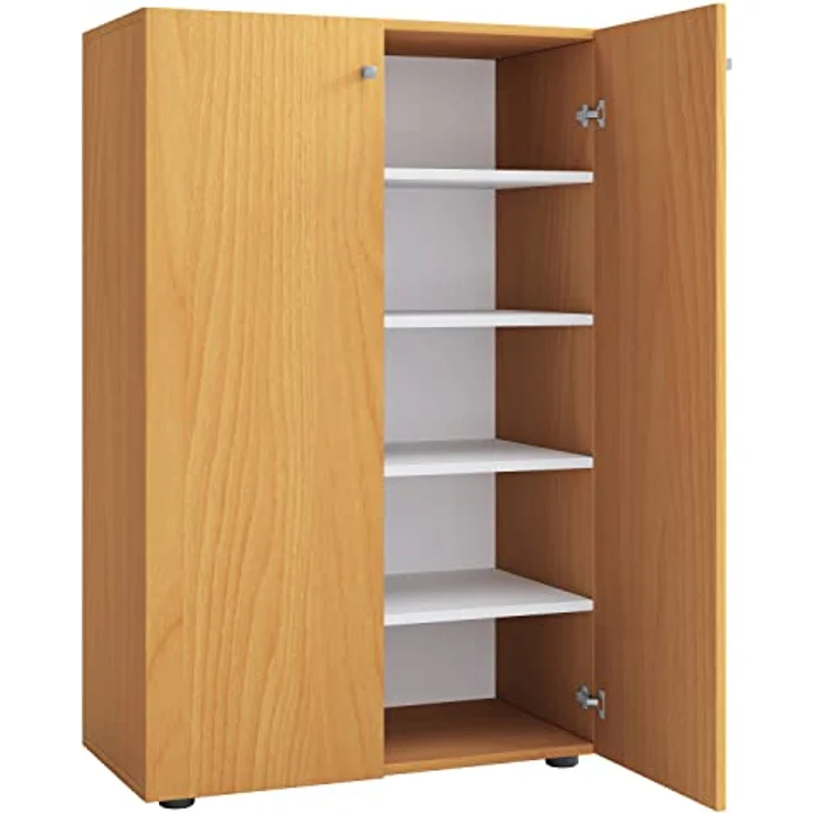 MID.YOU Schuhschrank, Buche, Kunststoff, 4 Fächer, 70x110x39 cm, Garderobe für Schuhaufbewahrung – Bild 4