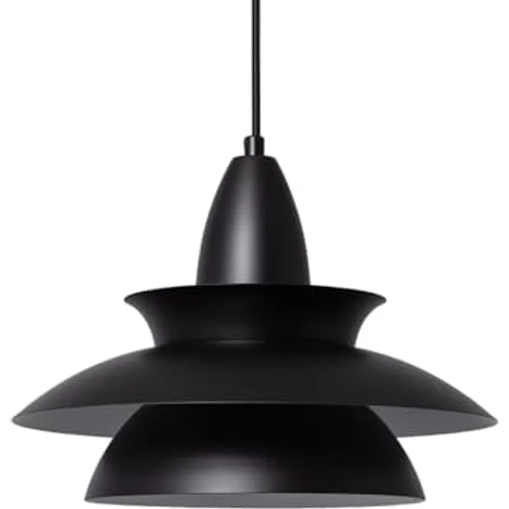 LEDKIA LIGHTING Pendelleuchte Ballnew, Metall Schwarz, E27, höhenverstellbar, 170 cm hoch, Ø 34 cm