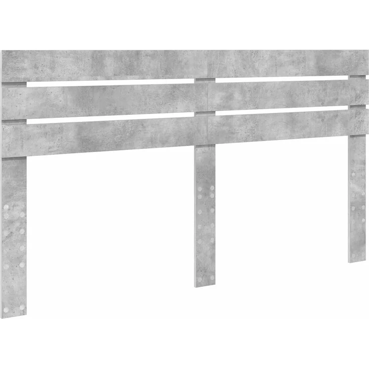vidaXL Bettrahmen mit Kopfteil Beton 180 x 200 cm Massives Kiefernholz 3411386 – Bild 5