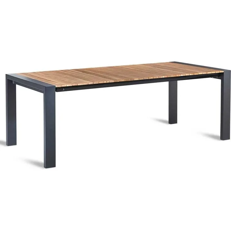 Ausziehtisch Langreo 213/269x100 cm anthrazit/Teak