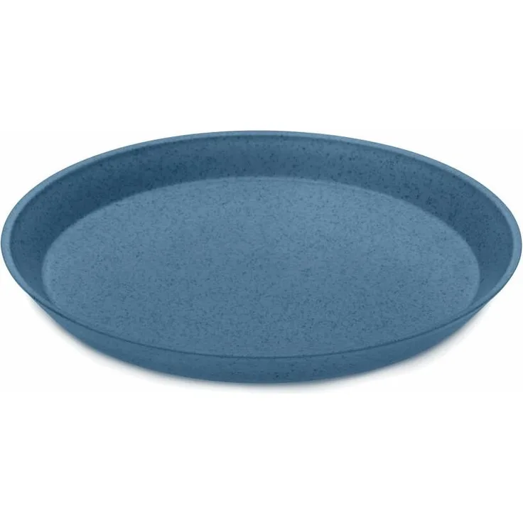 Koziol Kleiner Teller Connect, Speiseteller, Servierteller, Thermoplastischer Kunststoff, Organic Deep Blue, 20,5 cm, 3100675