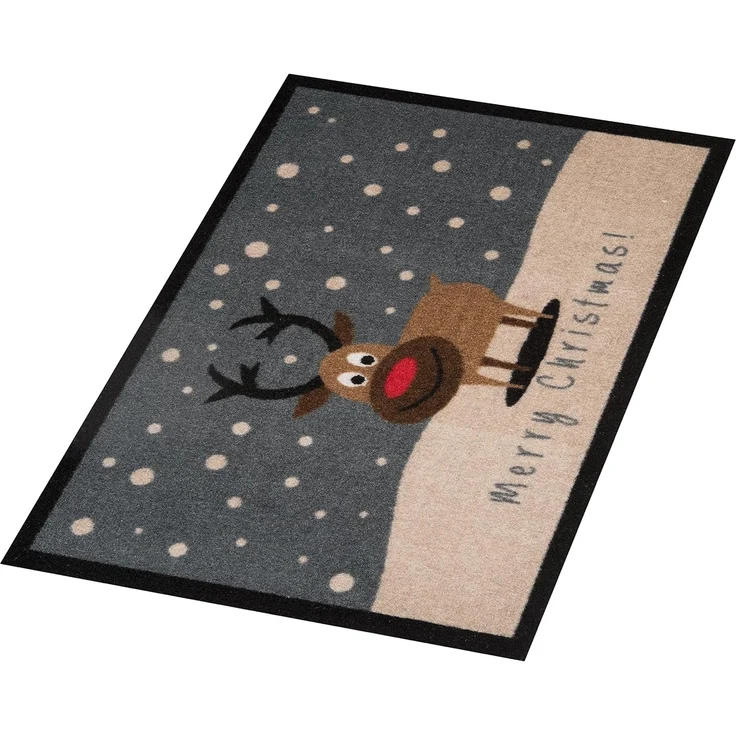 HANSE Home Fußmatte Christmas Reindeer, Türmatte, rechteckig, Höhe: 7 mm, In- & Outdoor, Rutschfest, Weihnachten, Waschbar, Wetterfest, Flur – Bild 5