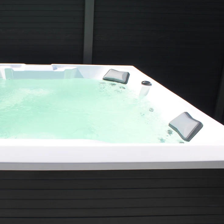 HOME DELUXE Outdoor Whirlpool mit Treppe und Thermoabdeckung STREAM BIG - 207 x 207 cm für 5 Personen – Bild 6
