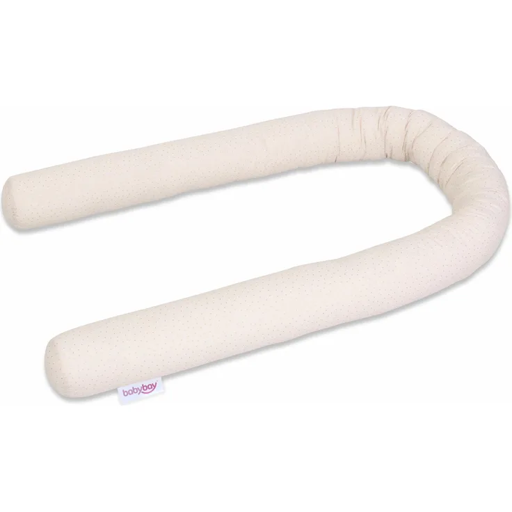 babybay Nestchenschlange Organic Cotton Royal passend für alle Modelle, beige Glitzerpunkte gold