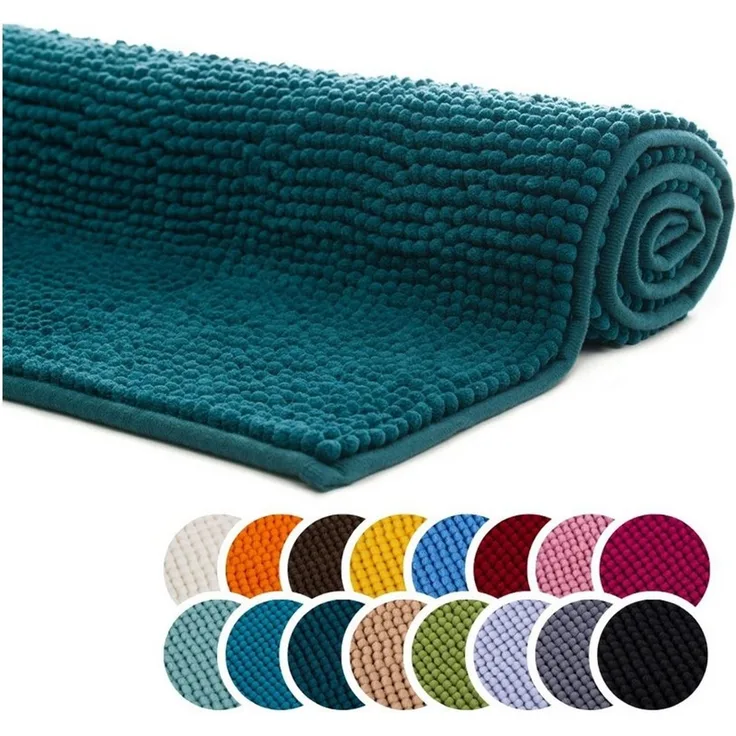 liebling Badematte Badteppich, Fußbodenheizung geeignet, in 3 Größen, Polyester, rechteckig, Antirutsch-Beschichtung, starke Saugfähigkeit, Öko-Tex zertifiziert