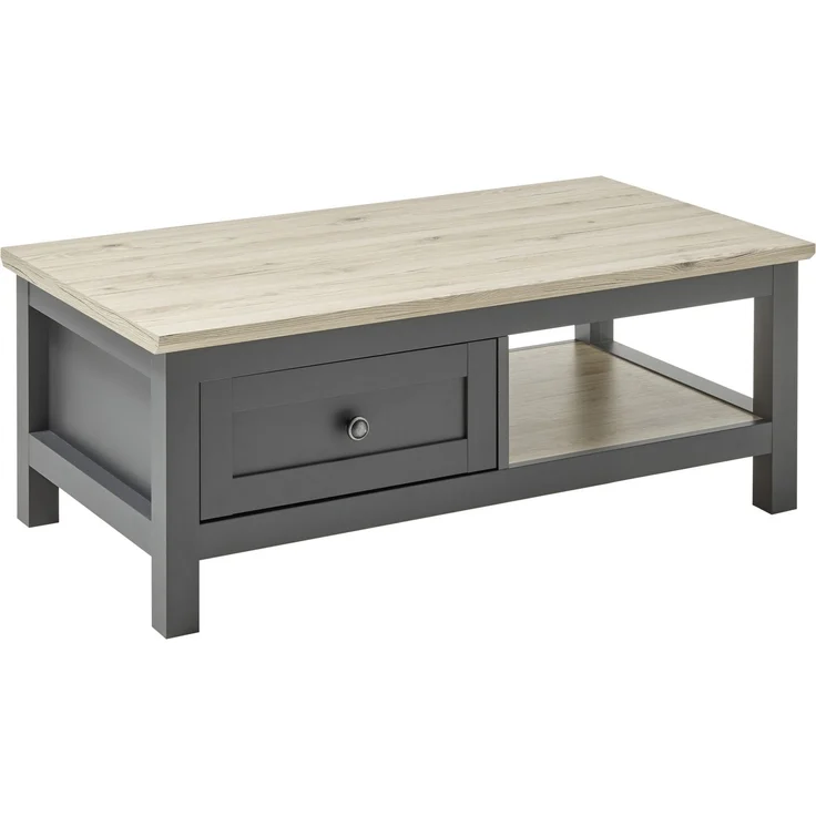 Couchtisch >Bocage< in San Remo, anthrazit, Holzwerkstoff - 114x43x60cm (BxHxT) – Bild 2