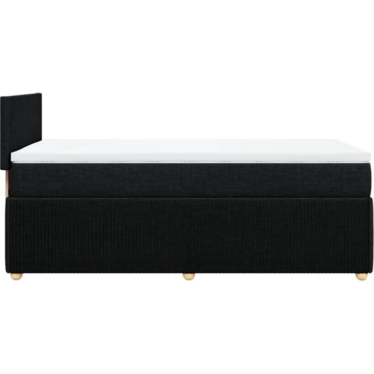 vidaXL Boxspringbett mit Matratze Schwarz 80x200 cm Stoff 3289578 – Bild 7