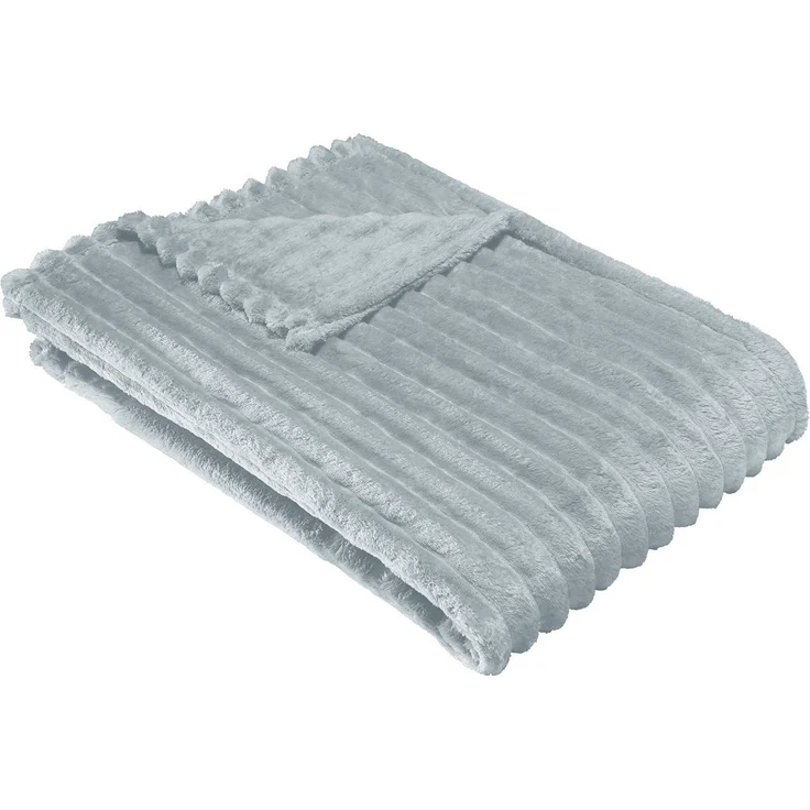 Wohndecke Wohndecke "Aosta", Erwin Müller, Fleece in Cordoptik Uni – Bild 1