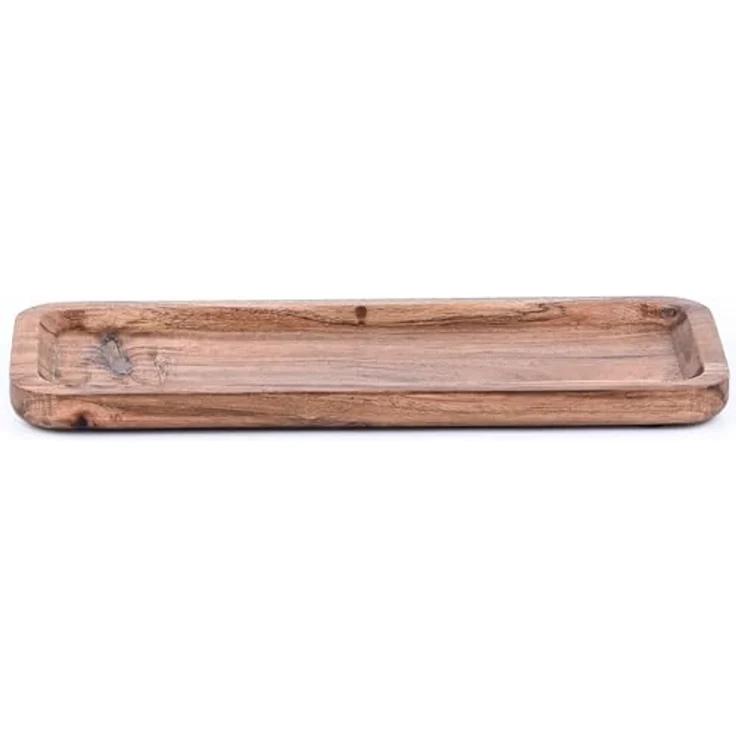 Marrakesch Orient & Mediterran Interior Dekotablett 2er Set Akazienholz Serviertablett Servierbrett Anea 28x11cm, Handarbeit – Bild 4