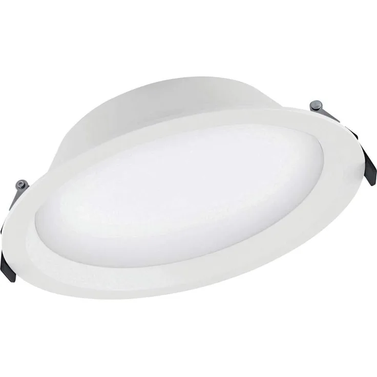 LEDVANCE Efficacy: up to 90 lm/wluminous flux: up to 3150lmlight colours: 3. 000k/4. 000k/6. 500k cut-outs: 150mm & 200mmbeam angle: 100°ip44 from roomsidelifespan: 50. 000 hours (l70 @ 25c)guarantee: 5 years