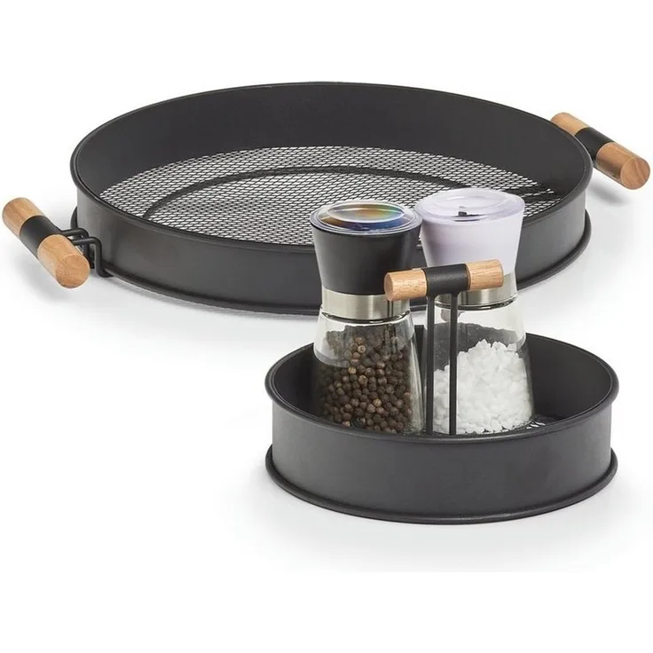 Metallständer mit Griffen, Ø 20 cm, schwarz, ZELLER - ZELLER