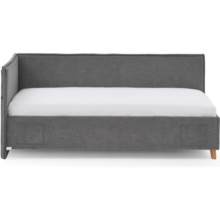 Fun Polsterliege grau Polyester Stoffbezug City 210cm x 150cm x 90cm – Bild 2