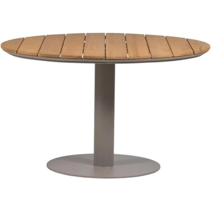 Gartenesstisch Vela - Aluminium & Holz Natur, Ø 122 cm – Bild 1