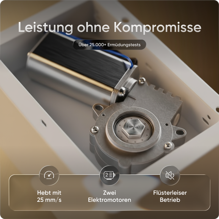DESKSPACE PRO Elektrisch Höhenverstellbarer Schreibtischgestell mit Memory Funktion, Weiß – Bild 4