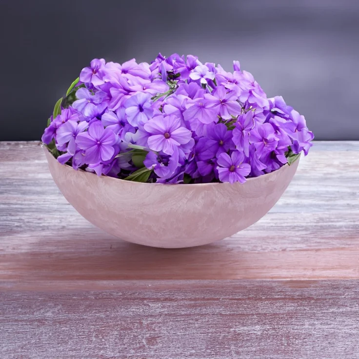 matches21 HOME & HOBBY Blumentopf Pflanzschale für draussen Dekoschale rund alt-rosa marmoriert 20 cm (1 St), Blumen-Schale als wetterfeste Friedhof-Schale Grab-Schmuck Grabschale – Bild 3