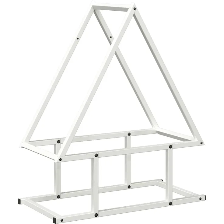 vidaXL Brennholzregal Weiß 50x25x60 cm Kaltgewalzter Stahl 864312