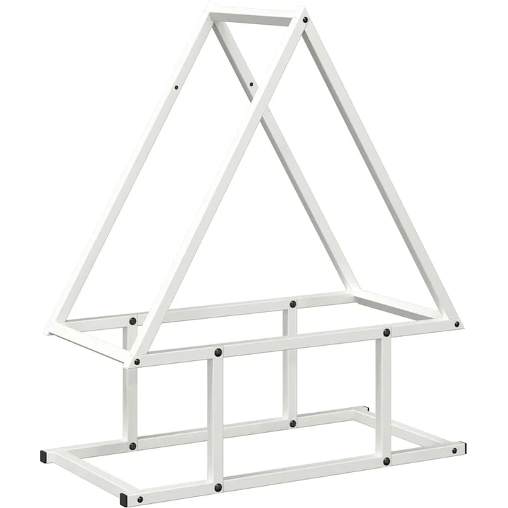 vidaXL Brennholzregal Weiß 50x25x60 cm Kaltgewalzter Stahl 864312 – Bild 1